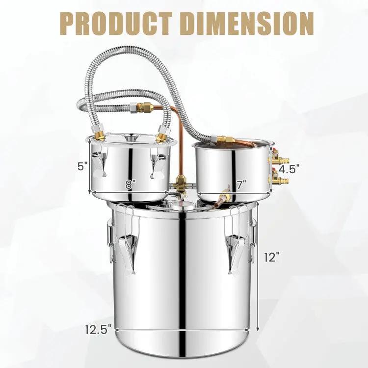 5/10 Gal 22/38 L Water Alcohol Distiller for DIY Whisky by DirectDeals
