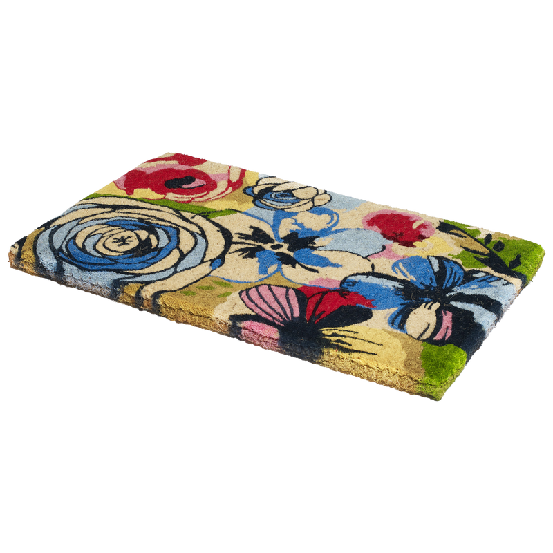 Watercolor Floral Coir Doormat by Fab Habitat