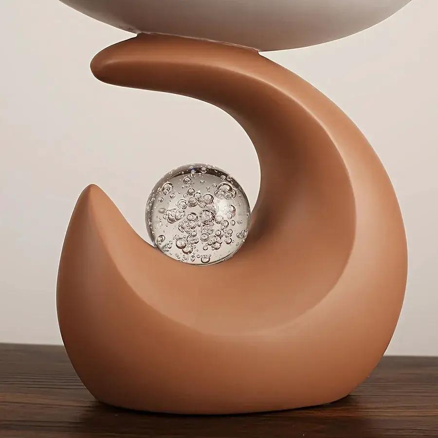 Wavy Entryway Trinket Tray with Crystal Ball by House Of Avana
