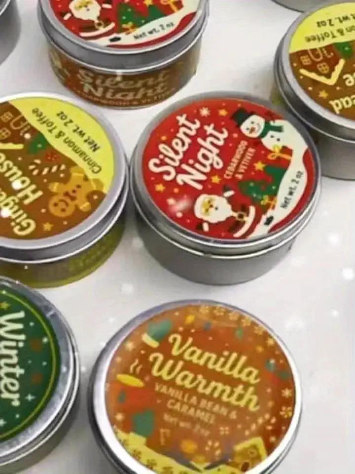 Wax Candle Set with 4 Christmas Scents and Gift Packaging by House Of Avana