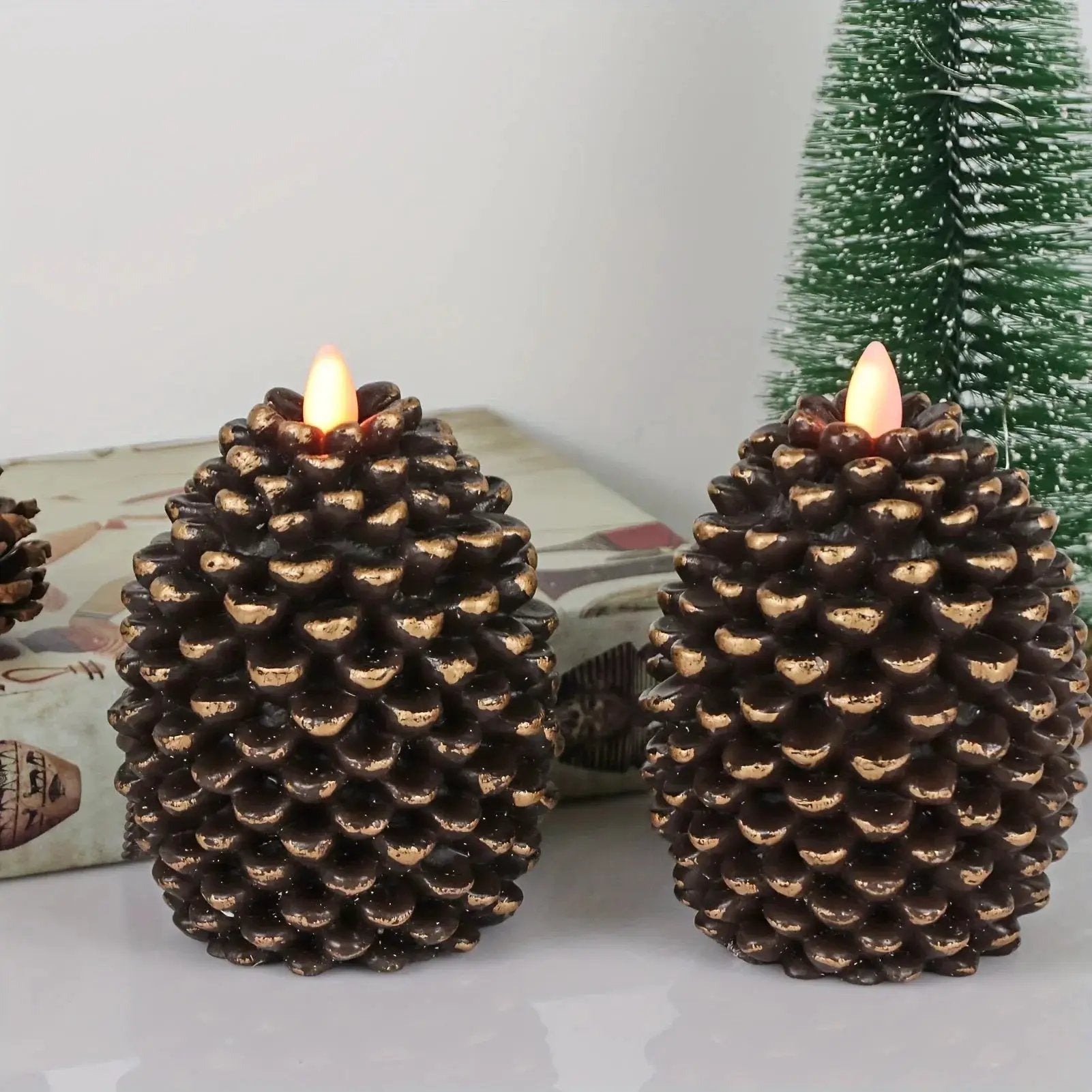 Wax Candles with Glitter Accents Unscented by House Of Avana