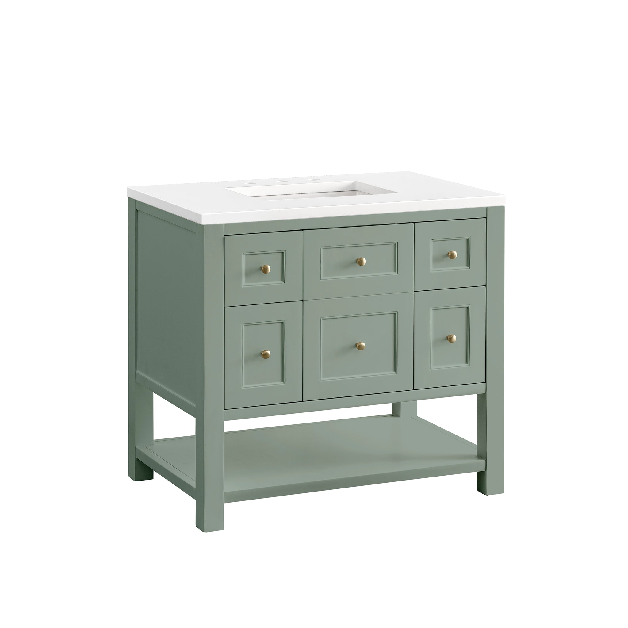 James Martin Breckenridge 36" Single Bathroom Vanity, Smokey Celadon, view 18