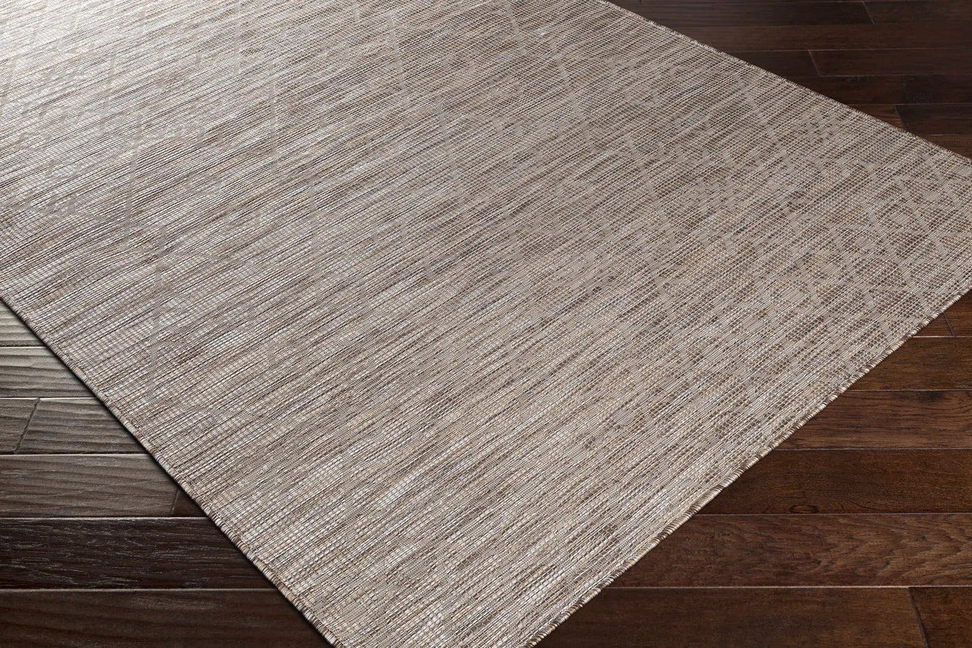 Lorena Beige Flatweave Trellis Outdoor Rug - Clearance by Boutique Rugs