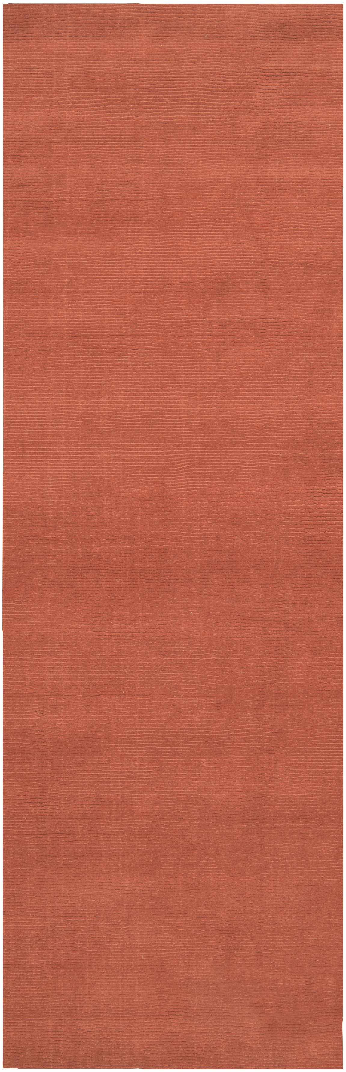 Brockton Solid Orange Wool Rug by Boutique Rugs