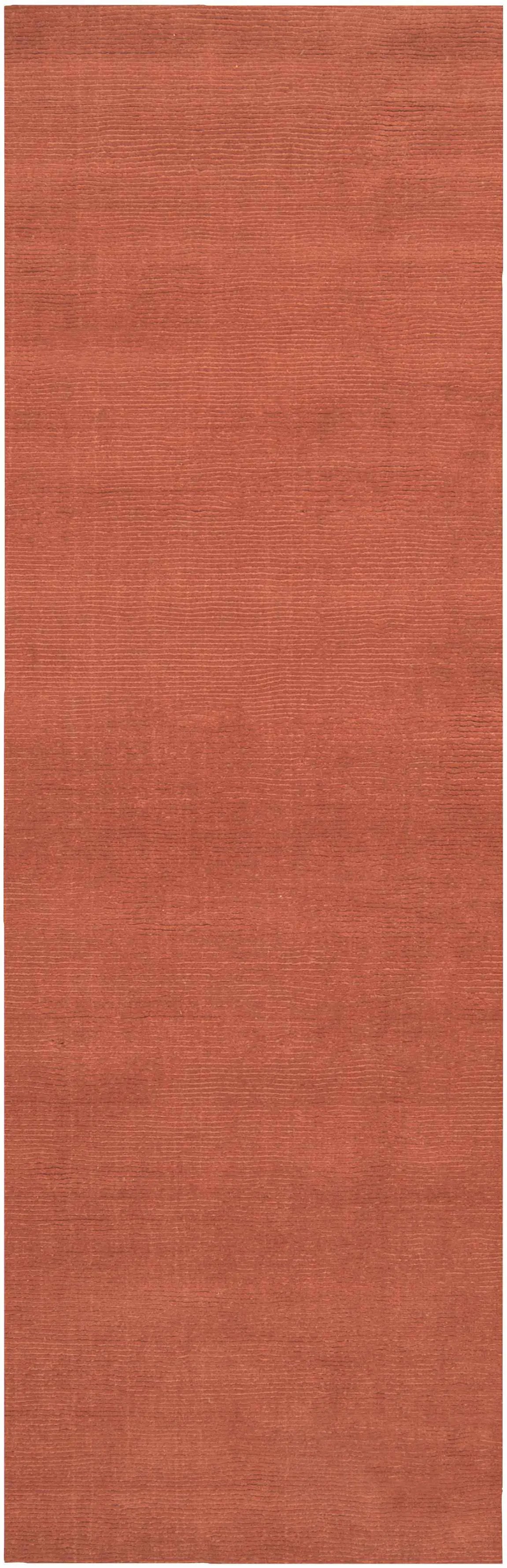 Brockton Solid Orange Wool Rug by Boutique Rugs