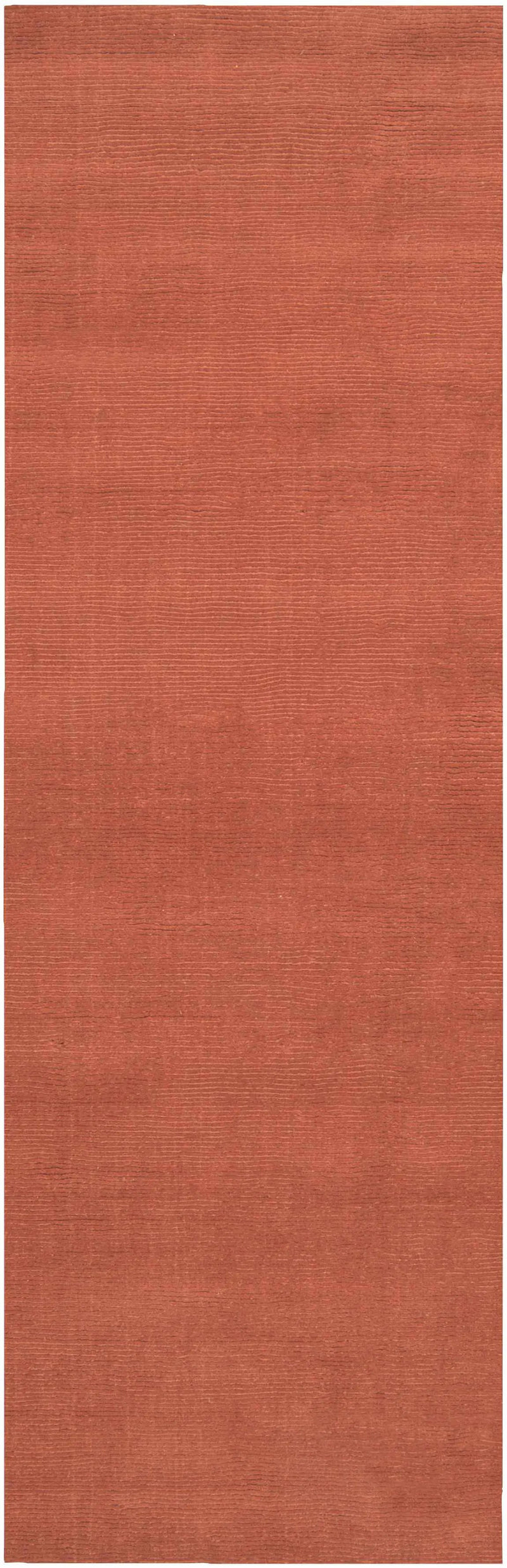 Brockton Solid Orange Wool Rug by Boutique Rugs