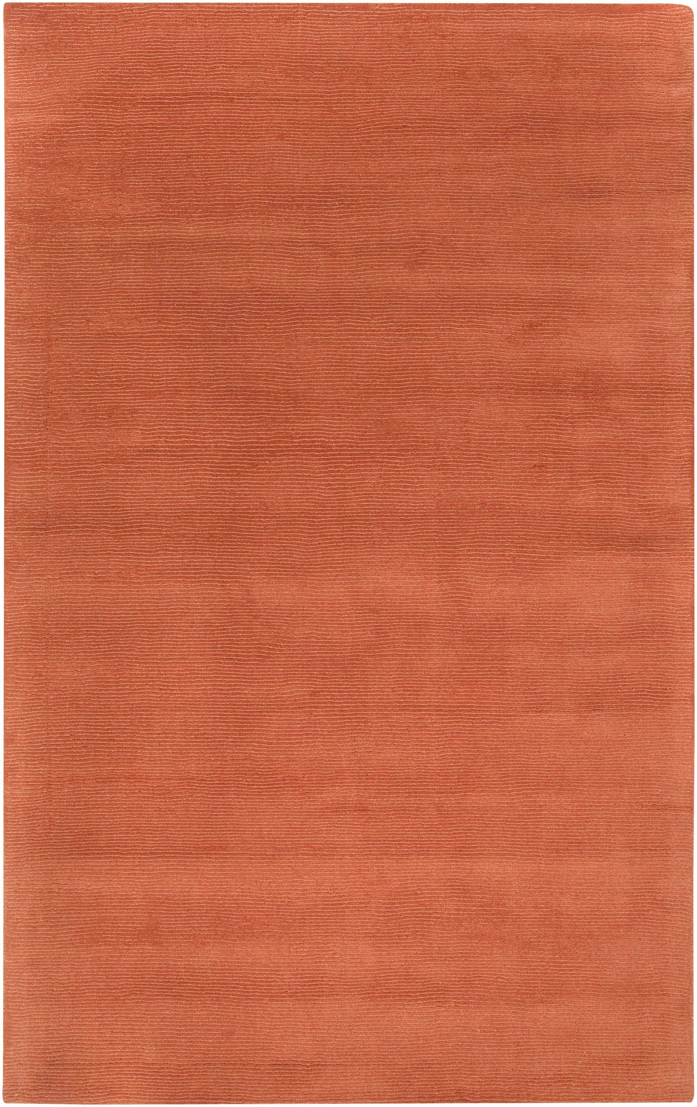 Brockton Solid Orange Wool Rug by Boutique Rugs