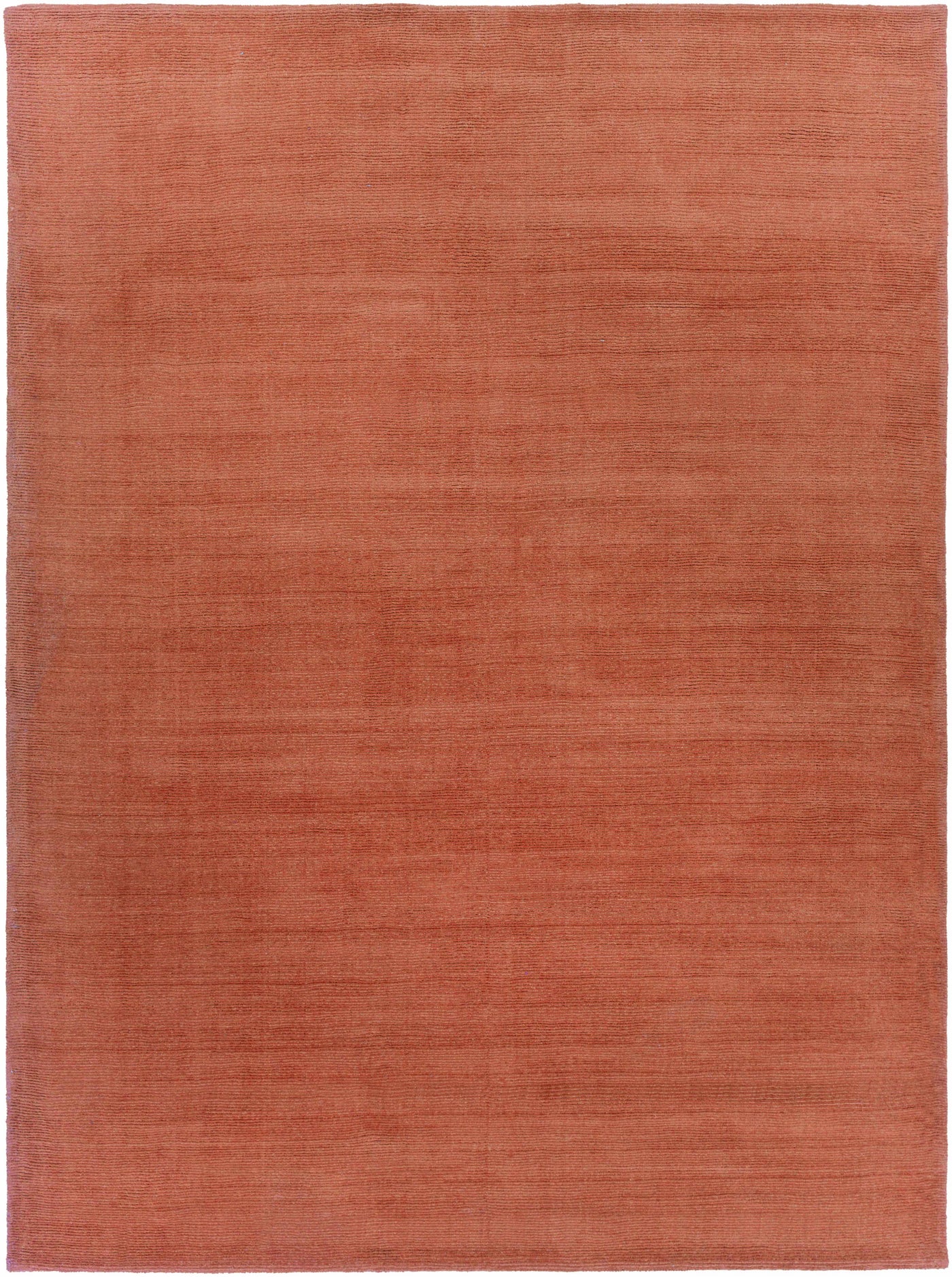 Brockton Solid Orange Wool Rug by Boutique Rugs
