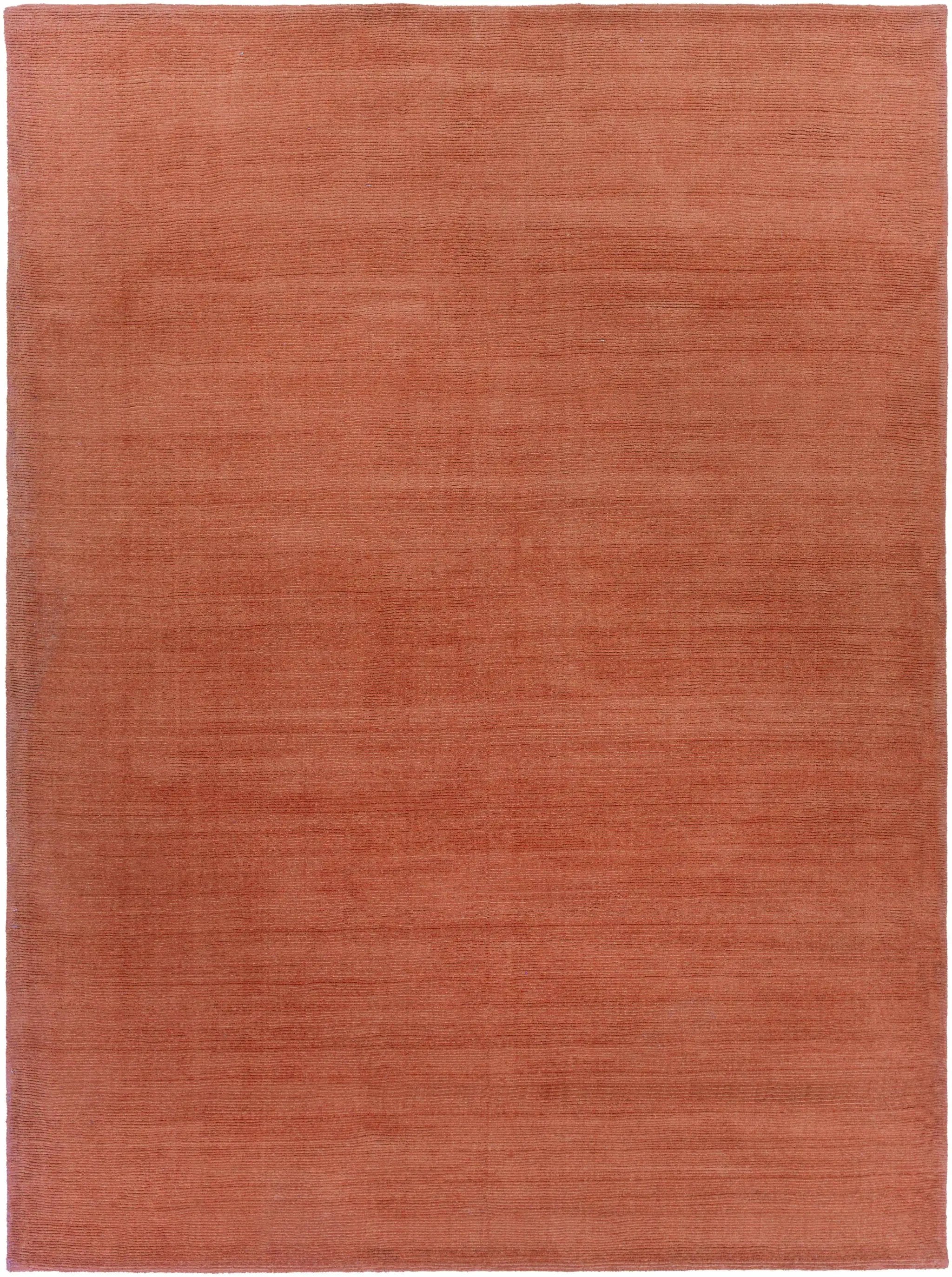 Brockton Solid Orange Wool Rug by Boutique Rugs