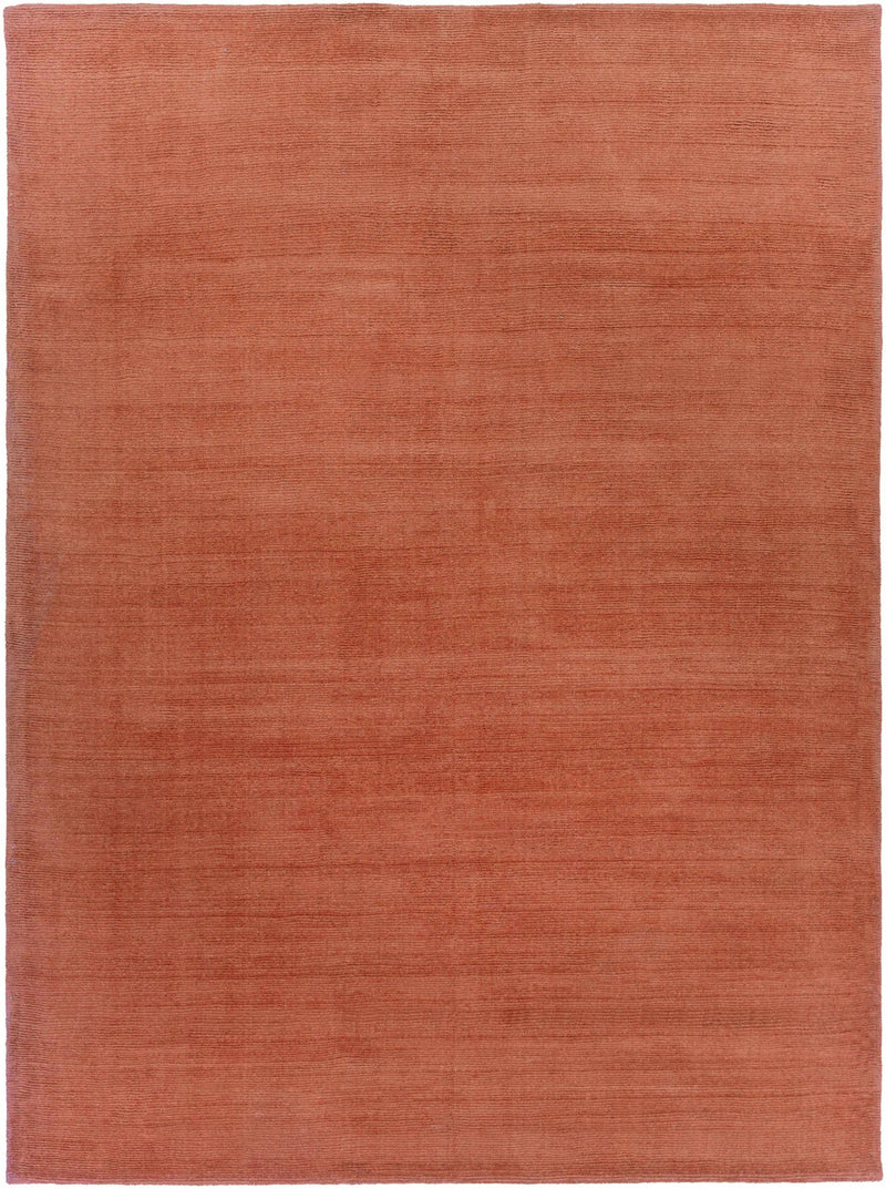 Brockton Solid Orange Wool Rug by Boutique Rugs