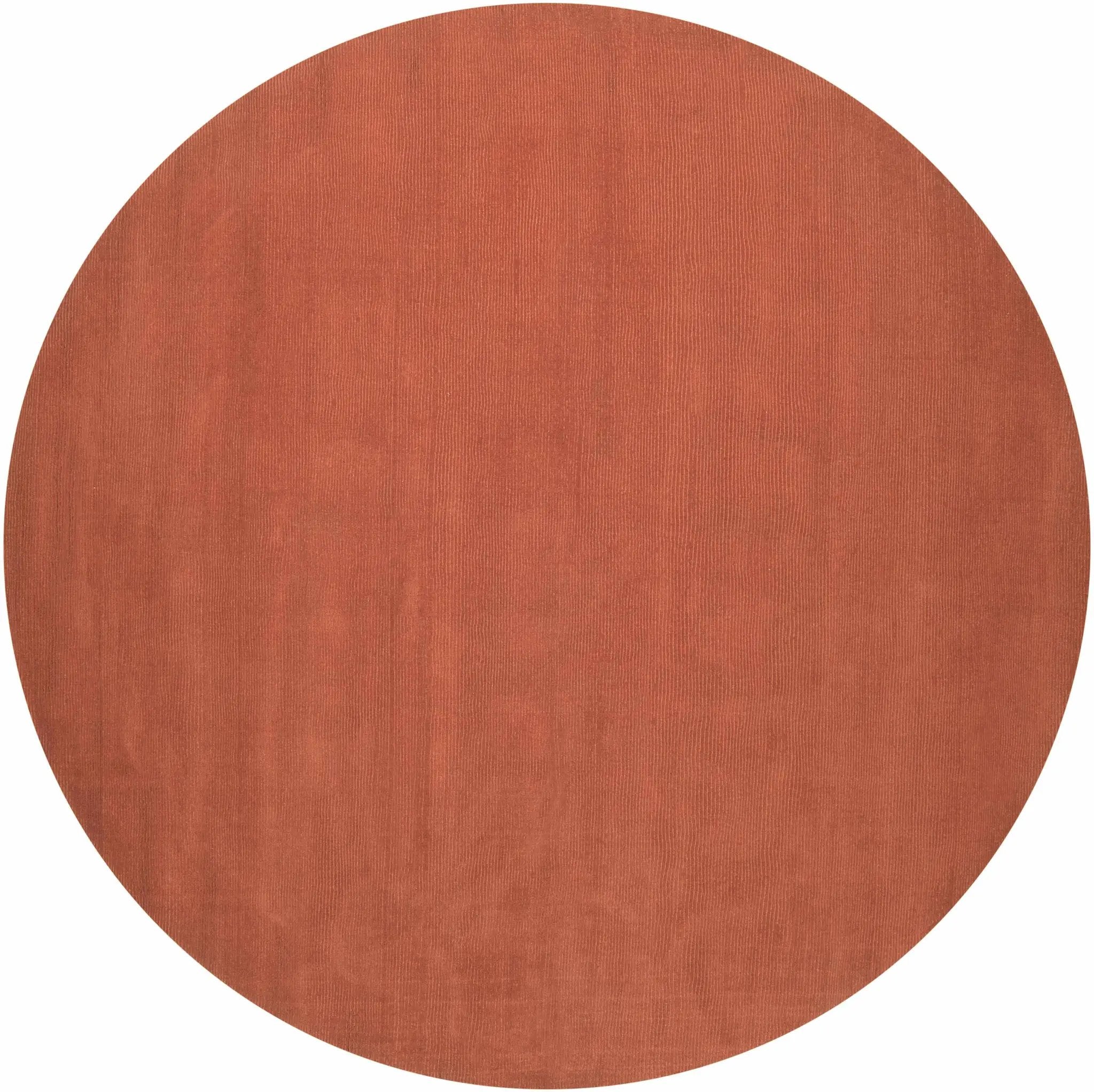 Brockton Solid Orange Wool Rug by Boutique Rugs