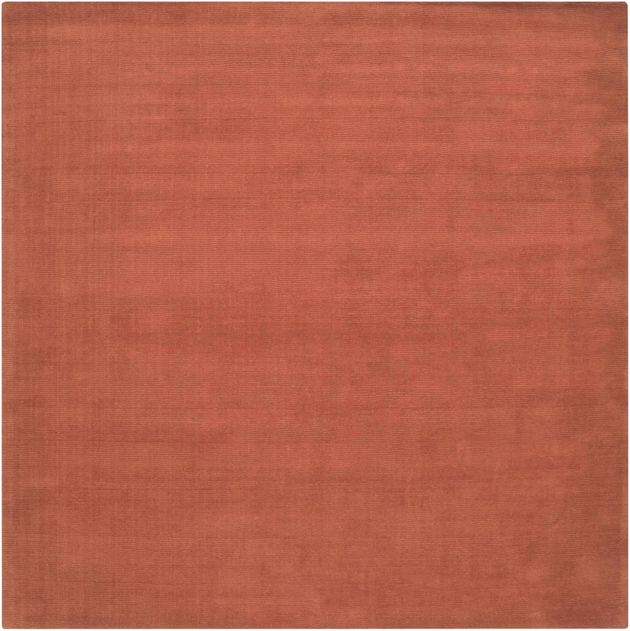 Brockton Solid Orange Wool Rug by Boutique Rugs