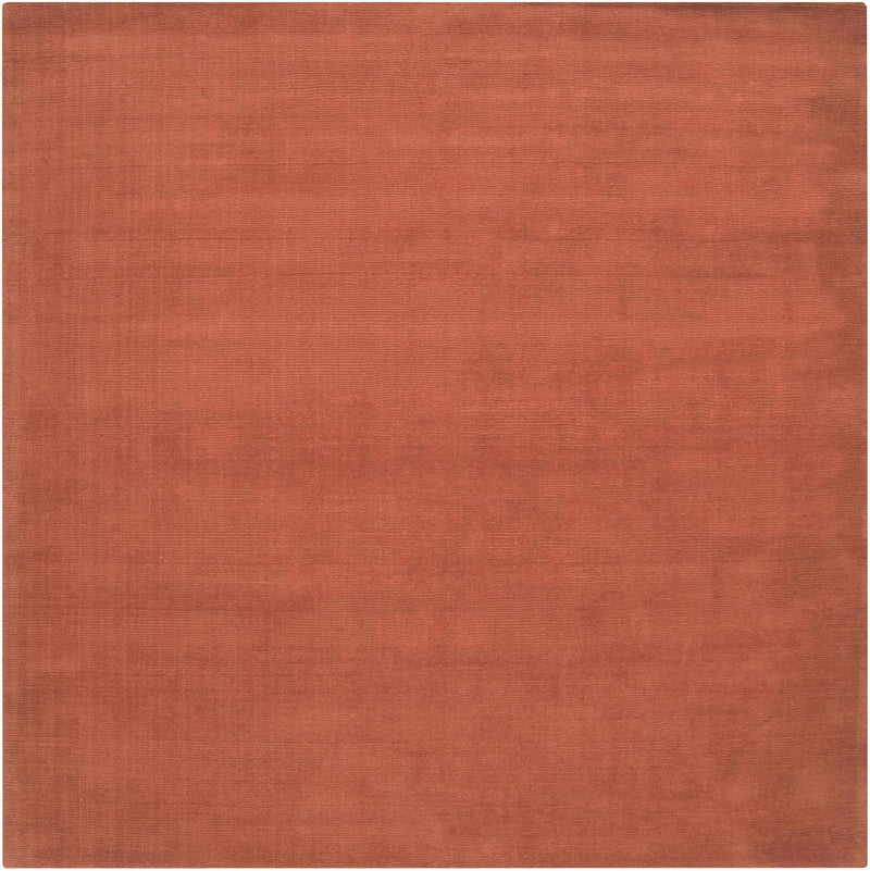 Brockton Solid Orange Wool Rug by Boutique Rugs