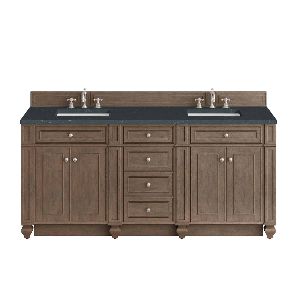 James Martin Bristol 72" Double Bathroom Vanity, Whitewashed Walnut, view 29