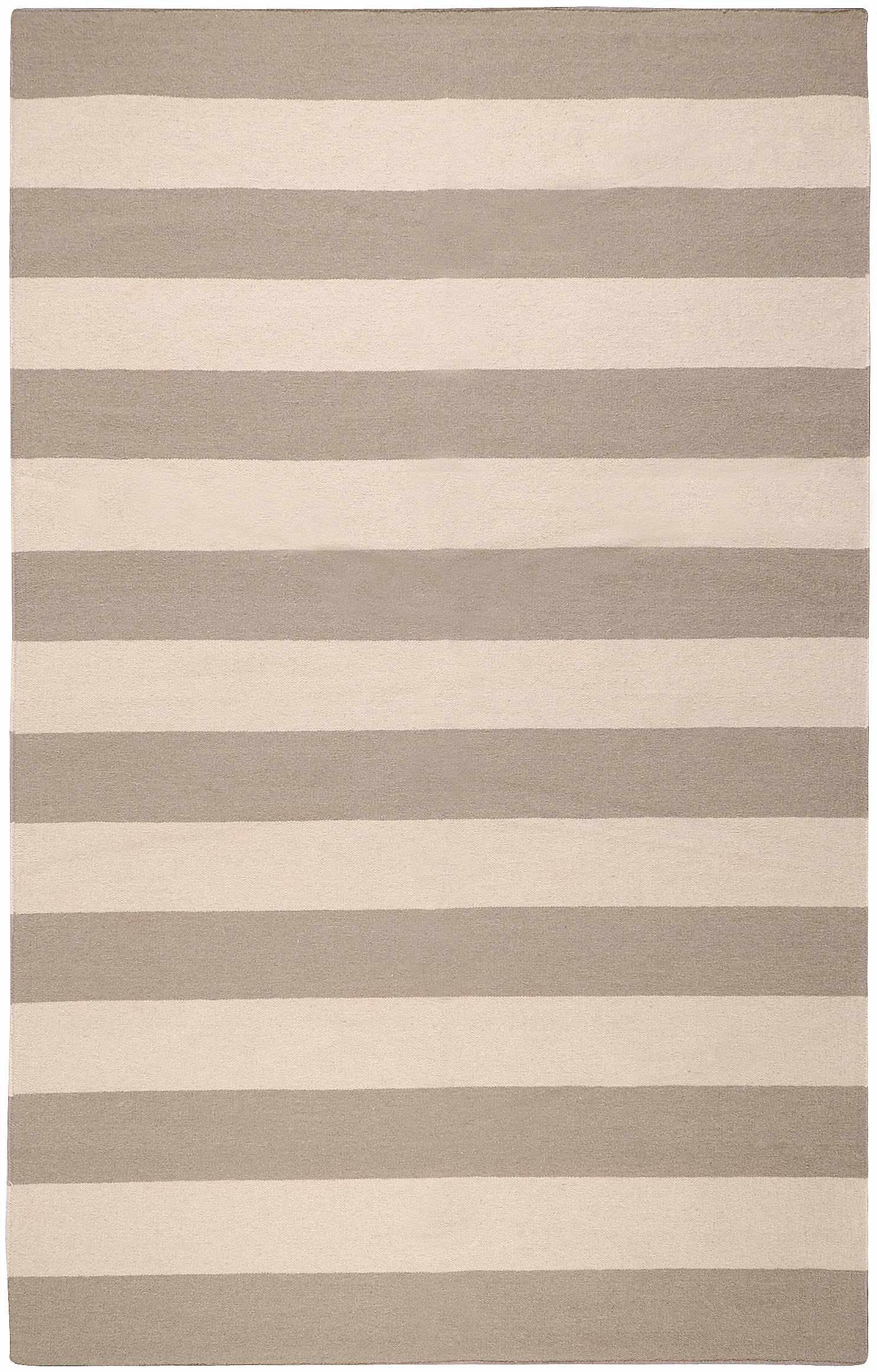 Ingersoll Beige&Gray Striped Wool Area Rug - Clearance by Boutique Rugs