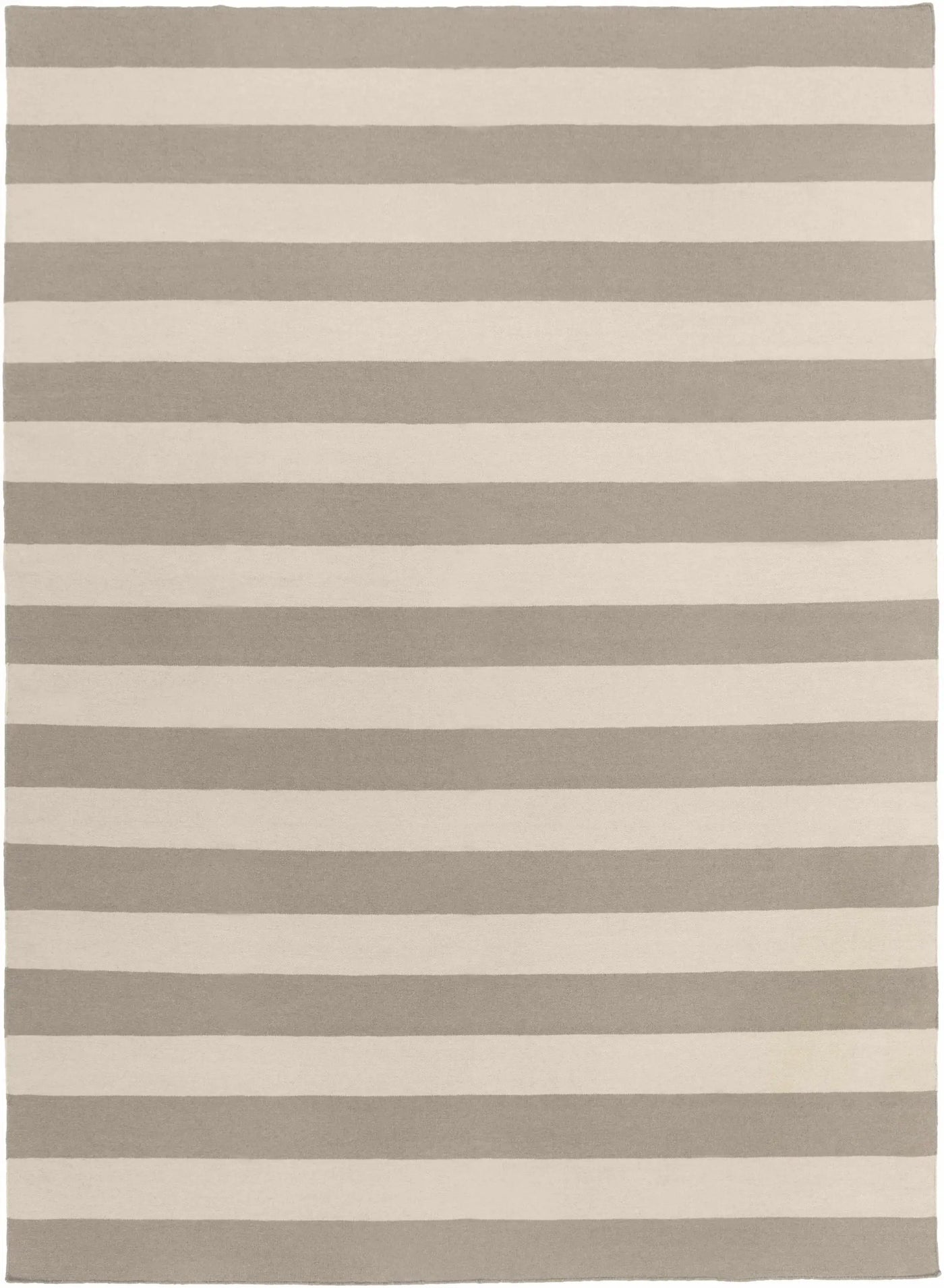 Ingersoll Beige&Gray Striped Wool Area Rug - Clearance by Boutique Rugs
