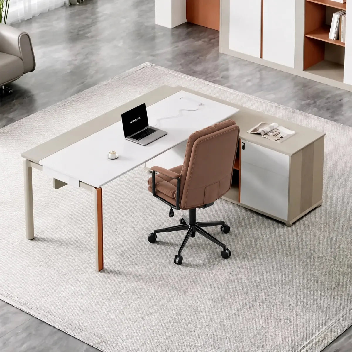 Westney · Modern L-Shaped Executive Desk, photo 3 of 12