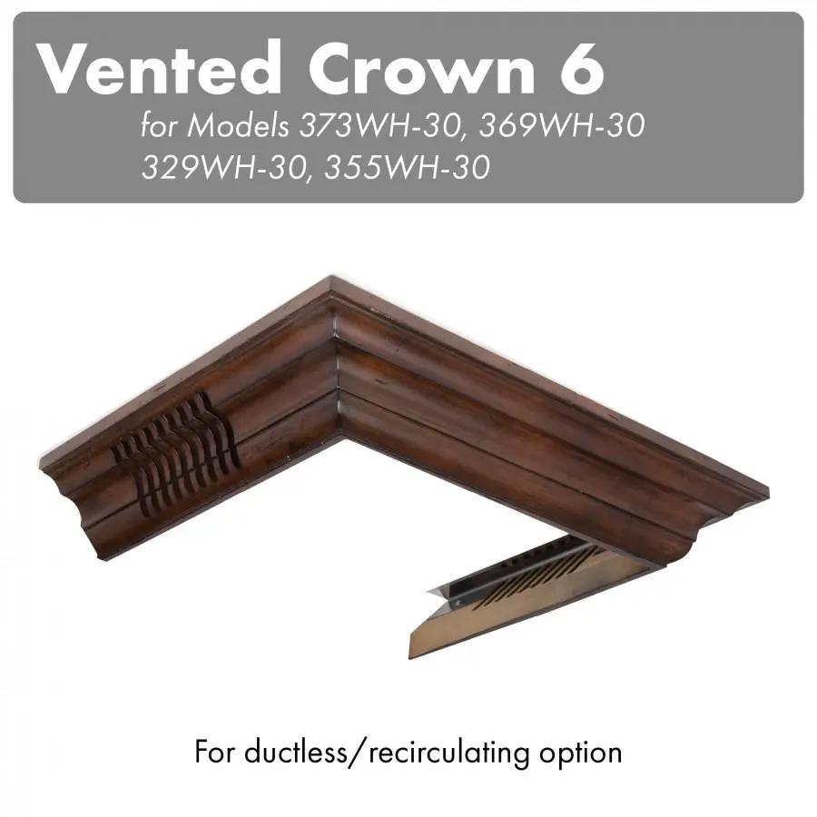 ZLINE Vented Crown Molding Profile 6 for Wall Mount Range Hood, CM6V-300W by Farmhouse Kitchen and Bath