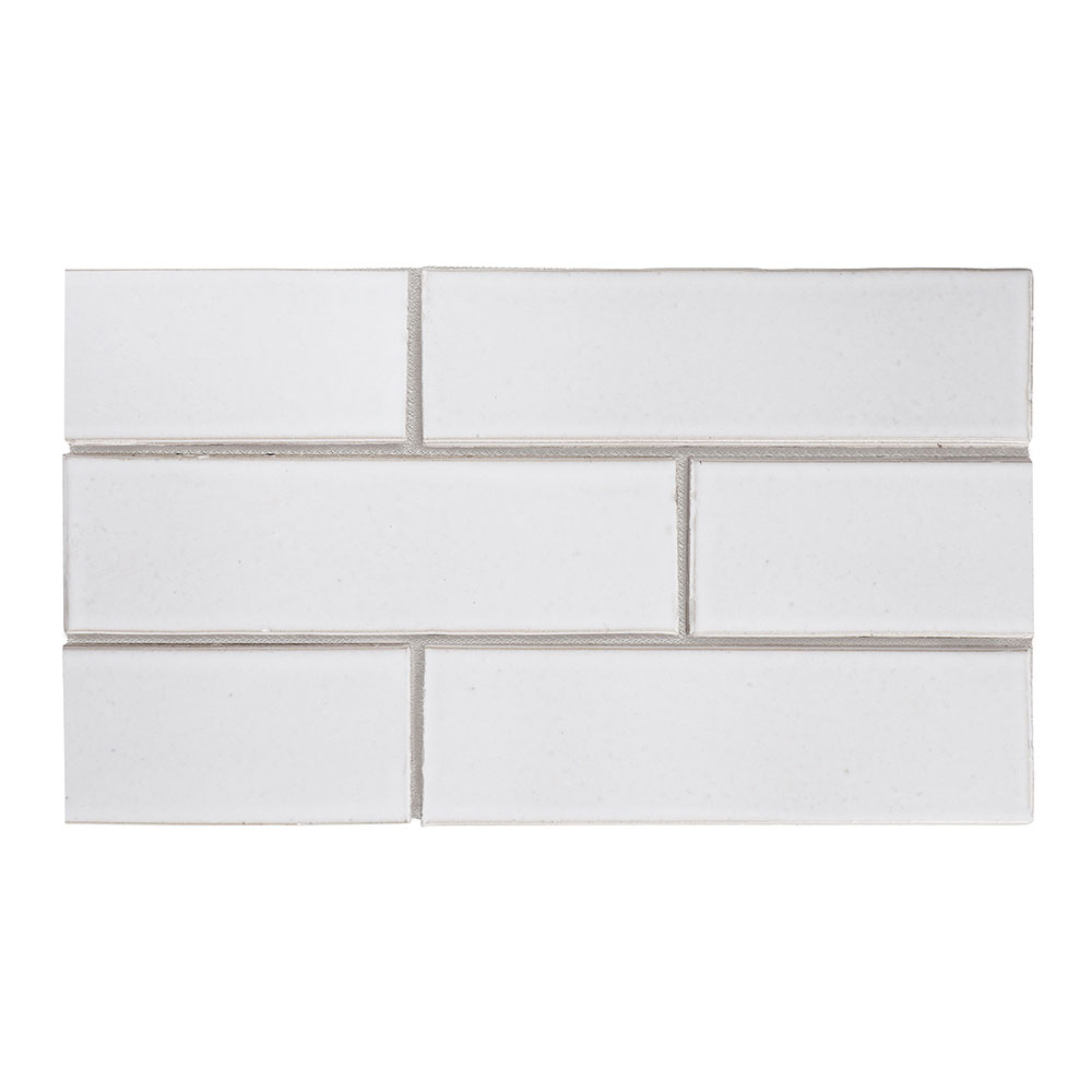 White Brick Glossy Glazed Terracotta Tiles 2 1/8x7 1/2 Thin Brick Glossy 4x8 Tiles