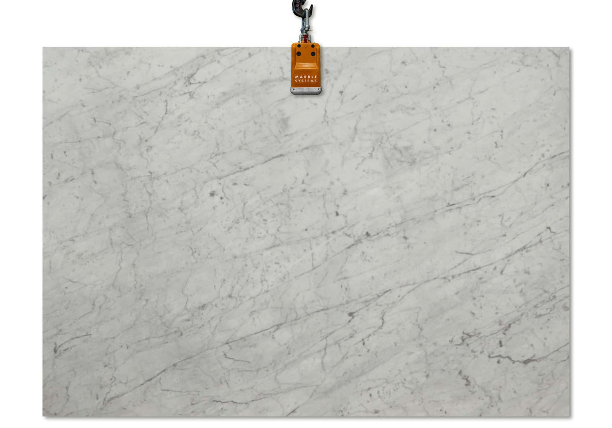 White Carrara C Extra Polished Marble Slab Random