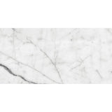 White Carrara Honed Marble Tiles 6x12