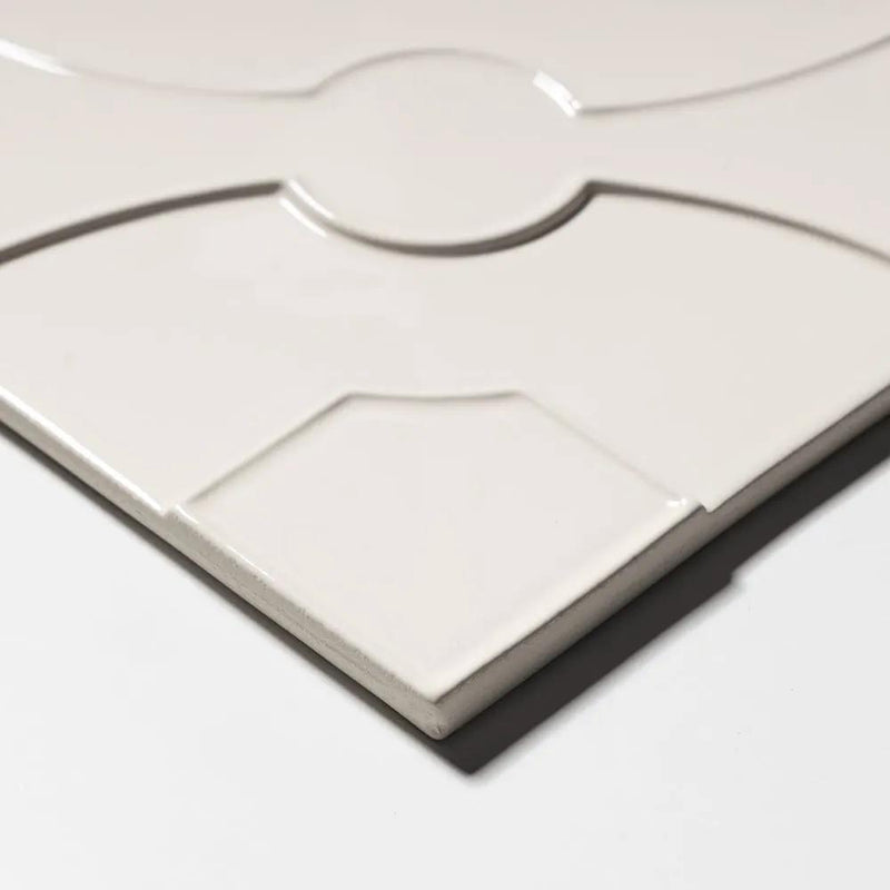 White Glossy Ceramic Accent Tiles 8x8 room scene 3