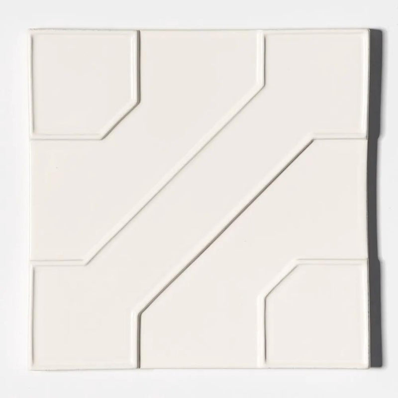 White Glossy Ceramic Accent Tiles 8x8