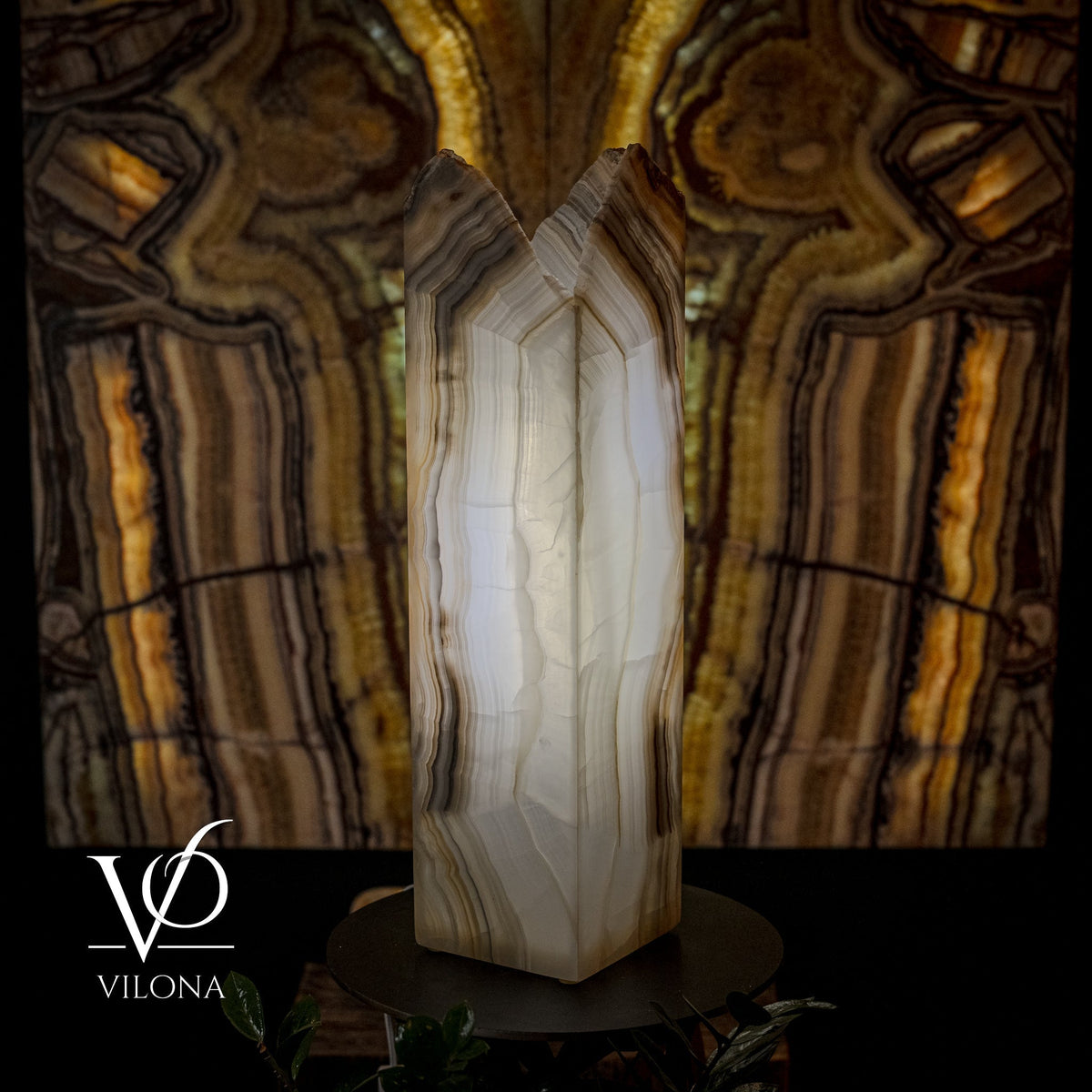 White Ice Onyx Floor Lamp (Live Edge #1), photo 6 of 6