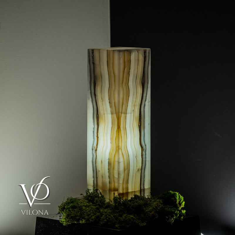 White Ice Onyx Lamp (Exotic Druzy Table Lamp #10), photo 5 of 5