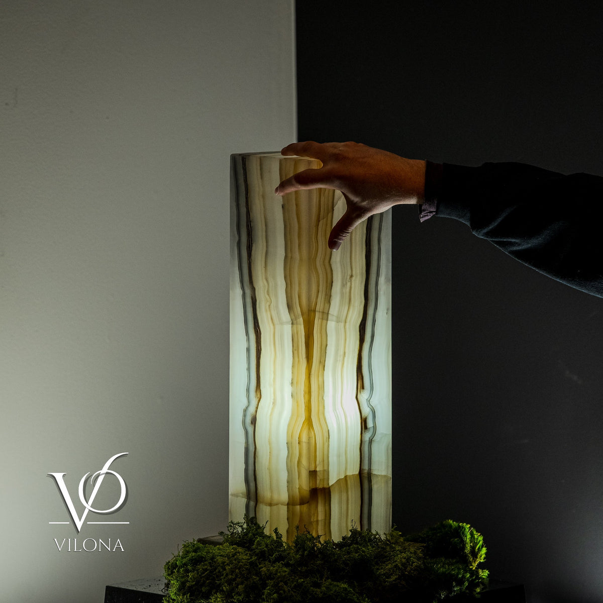 White Ice Onyx Lamp (Exotic Druzy Table Lamp #10), photo 3 of 5