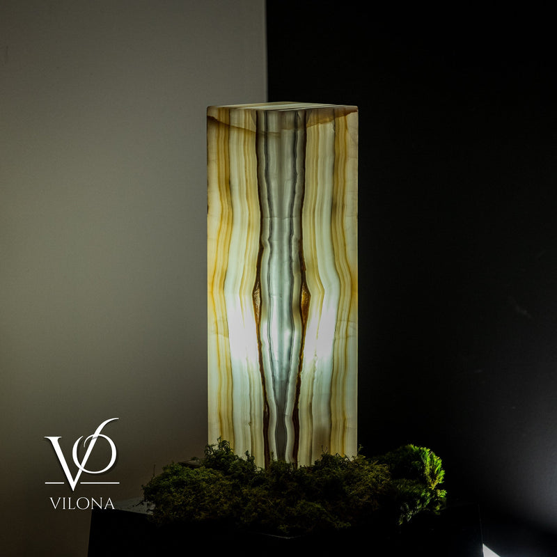 White Ice Onyx Lamp (Exotic Druzy Table Lamp #11), photo 5 of 5