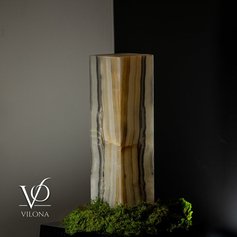White Ice Onyx Lamp (Exotic Druzy Table Lamp #9), photo 2 of 5