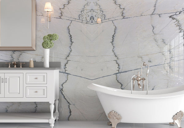 White Macaubas Polished Quartzite Slab Random