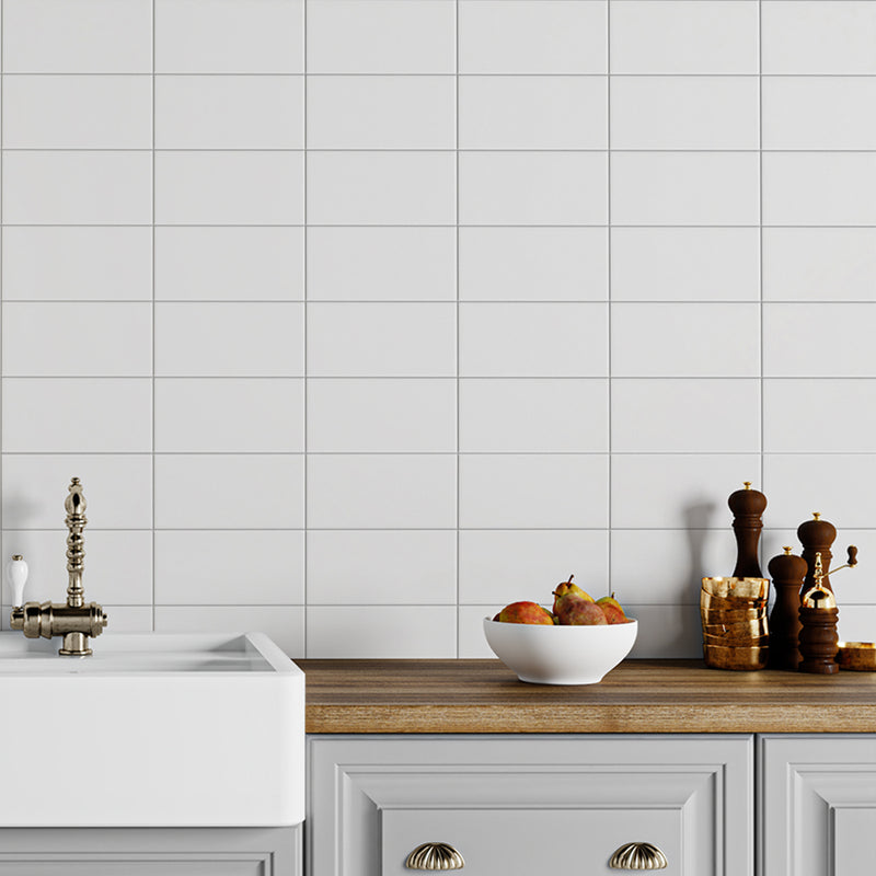 White Matte Ceramic Tiles 4x8 Ceramic Matte 4x8 Tiles — 2