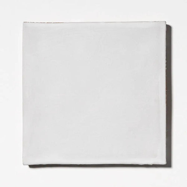 White Matte Glazed Terracotta Tiles 6x6
