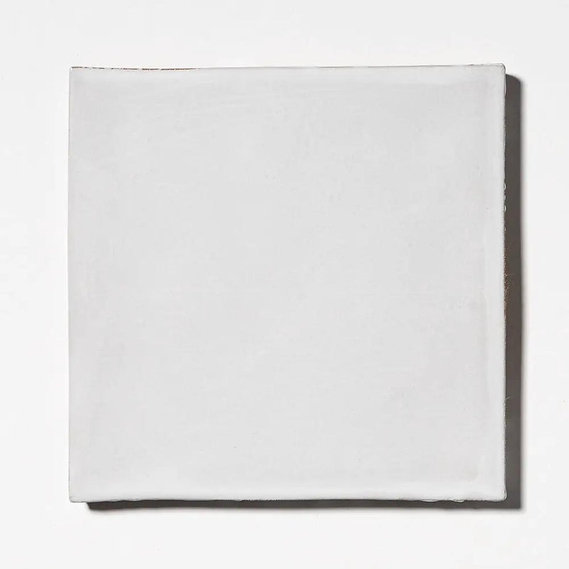 White Matte Glazed Terracotta Tiles 6x6