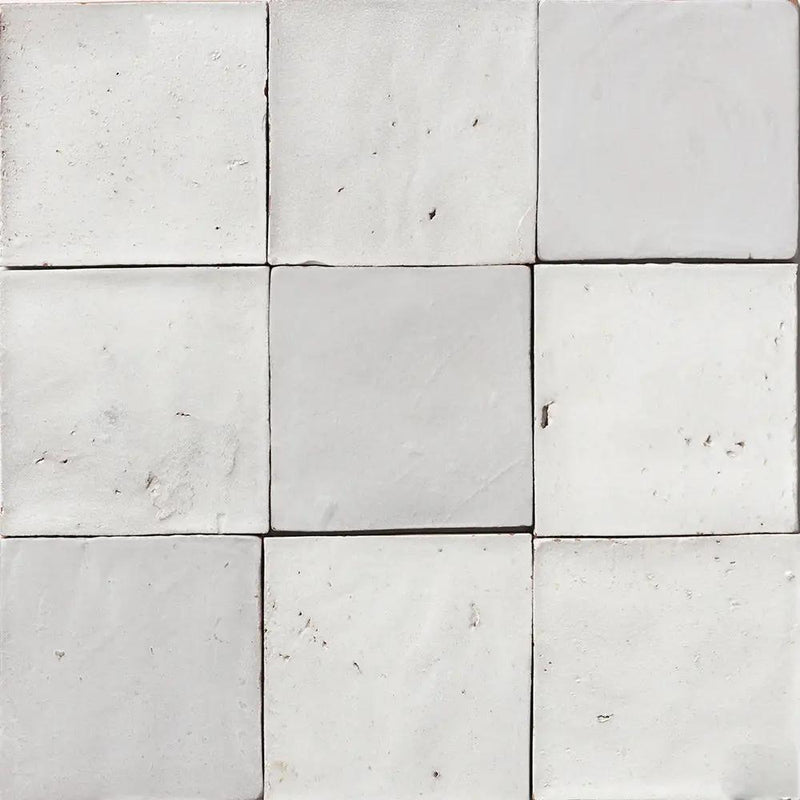 White Matte Zellige Tiles 4x4