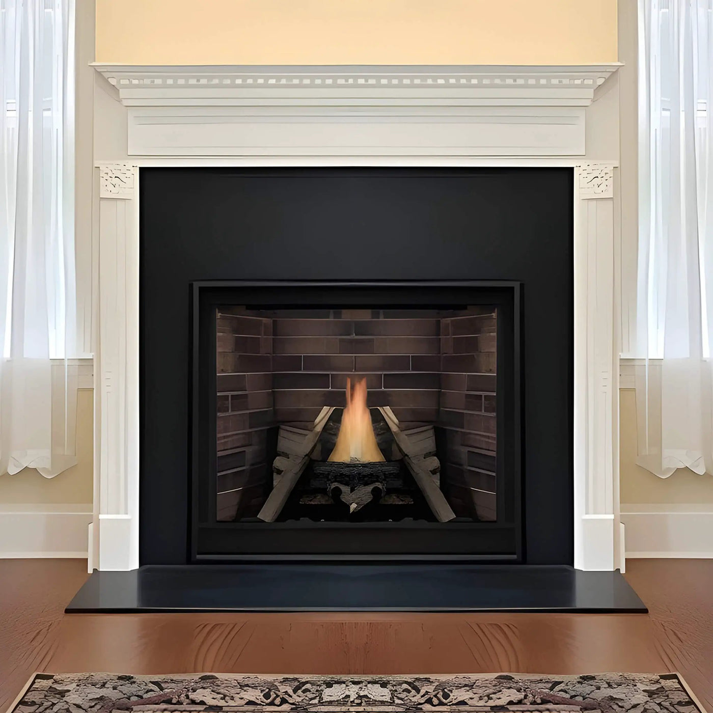White Mountain Hearth (Empire) Tahoe 36-Inch Clean Face Direct Vent Natural Gas Traditional Premium Fireplace [DVCP36BP30N/70N] (SAK26519) by SAKSBY WHOLESALE