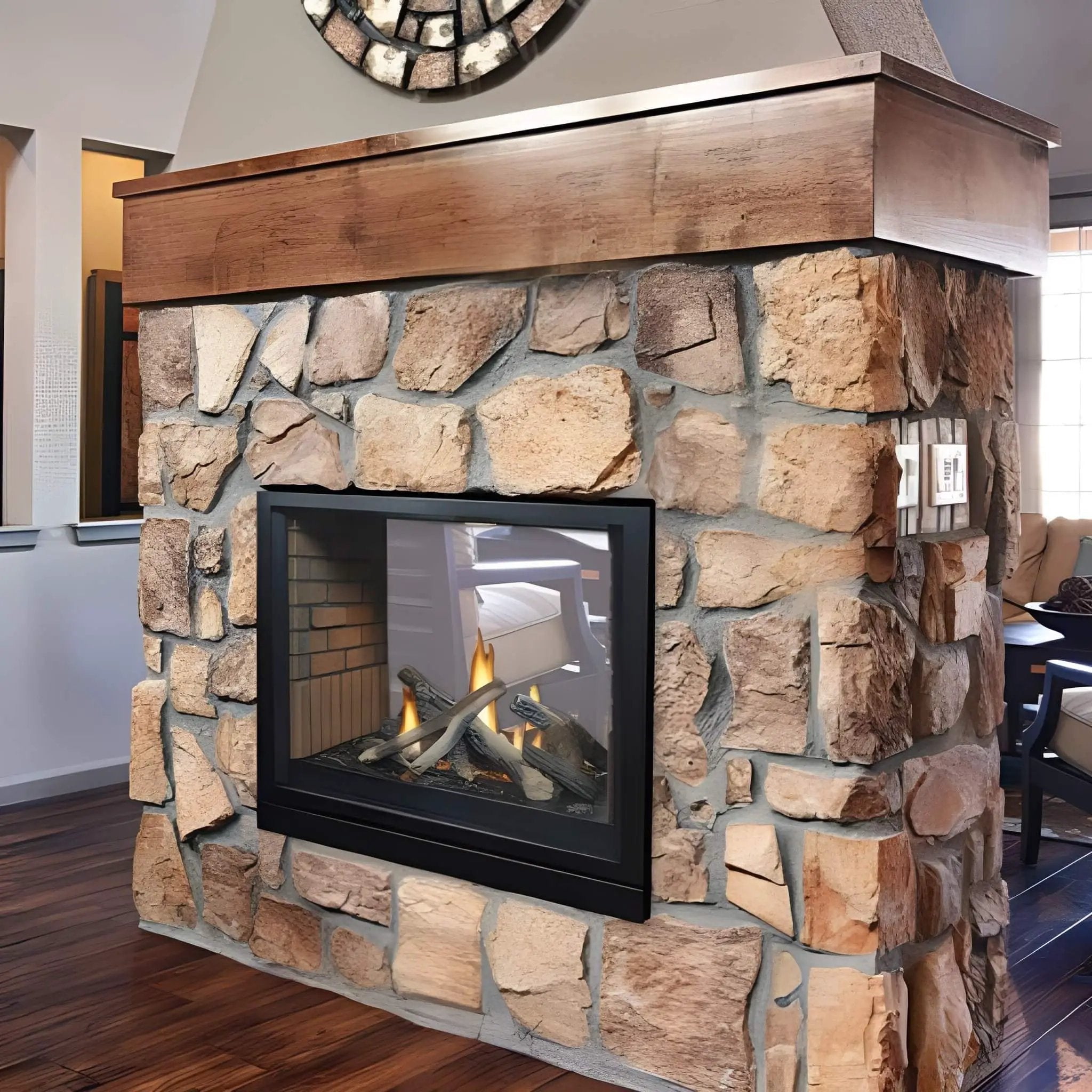 White Mountain Hearth (Empire) Tahoe 36-Inch Clean Face Direct Vent See Through Propane Fireplace [DVCP36SP30P] (SAK46091) by SAKSBY WHOLESALE