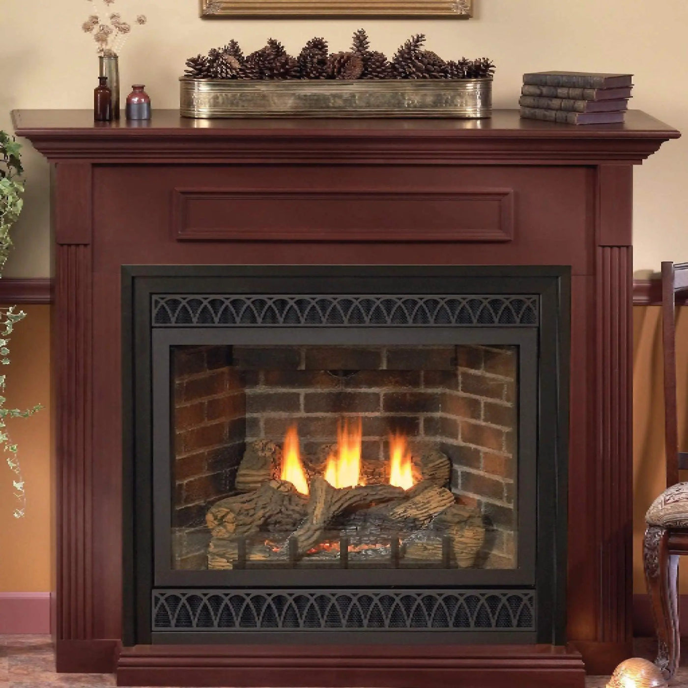 White Mountain Hearth Tahoe Propane Gas Direct Vent Deluxe Fireplace With Switch And Blower [DVD36FP] (SAK98471) by SAKSBY WHOLESALE