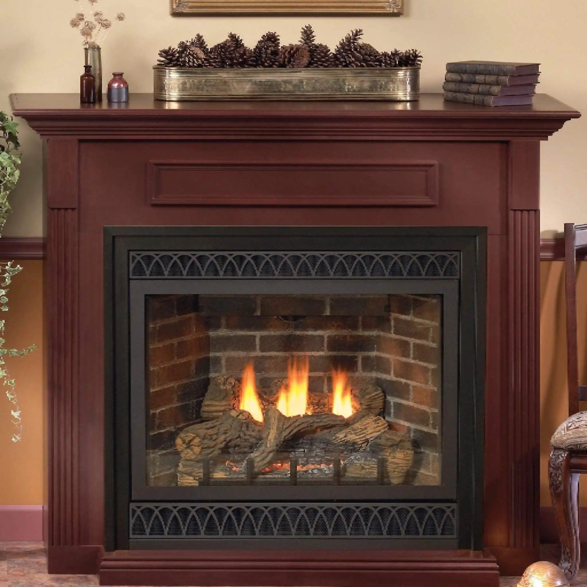 White Mountain Hearth (Empire) Tahoe 32-Inch Direct Vent Deluxe Fireplace With On/Off Switch [DVD32FP] (SAK35129) by SAKSBY WHOLESALE
