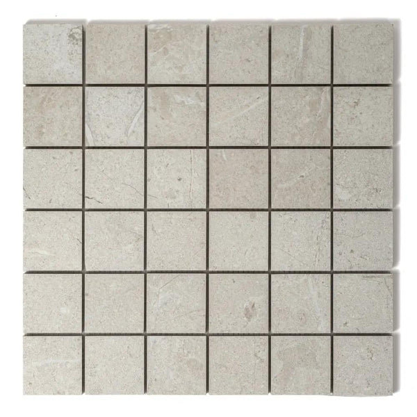 White Natural Matte Straight Joint 2x2 Porcelain Mosaics 12x12