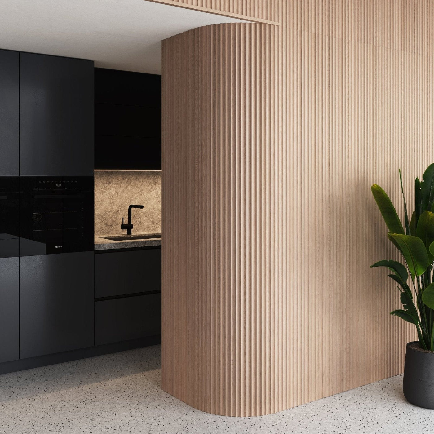Fluted Wood Panel Samples by andor willow