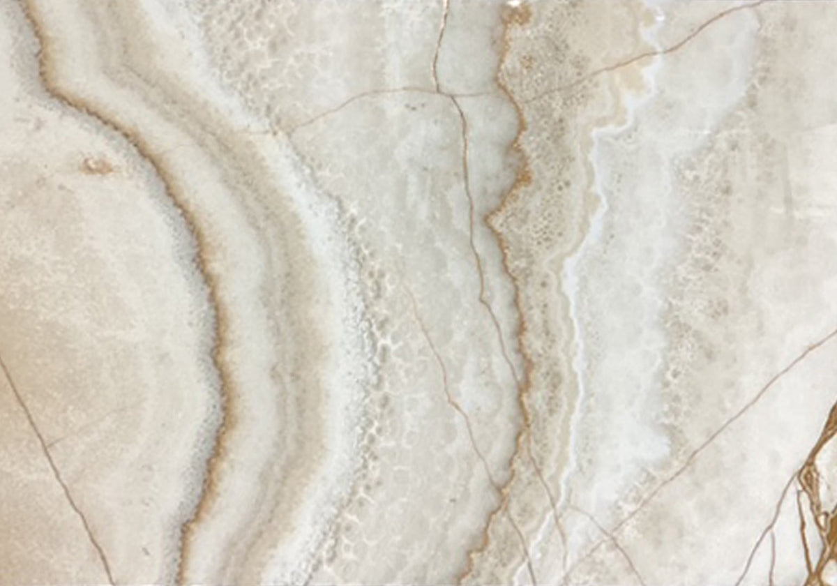 White Onyx Polished Slab Random