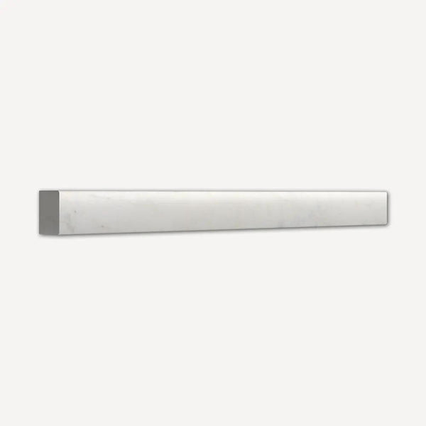 White Pearl Honed Flatiron Marble Moldings 1x12