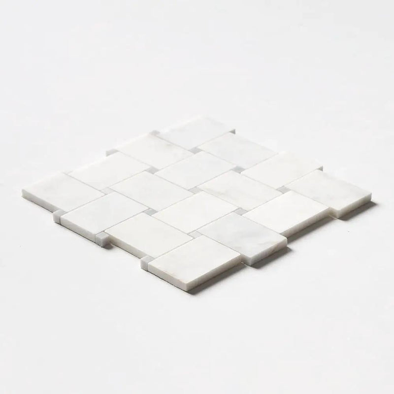 White Pearl Multi Finish Pinwheel Marble Mosaics 10 5/8x10 5/8 by Stonetiledepot