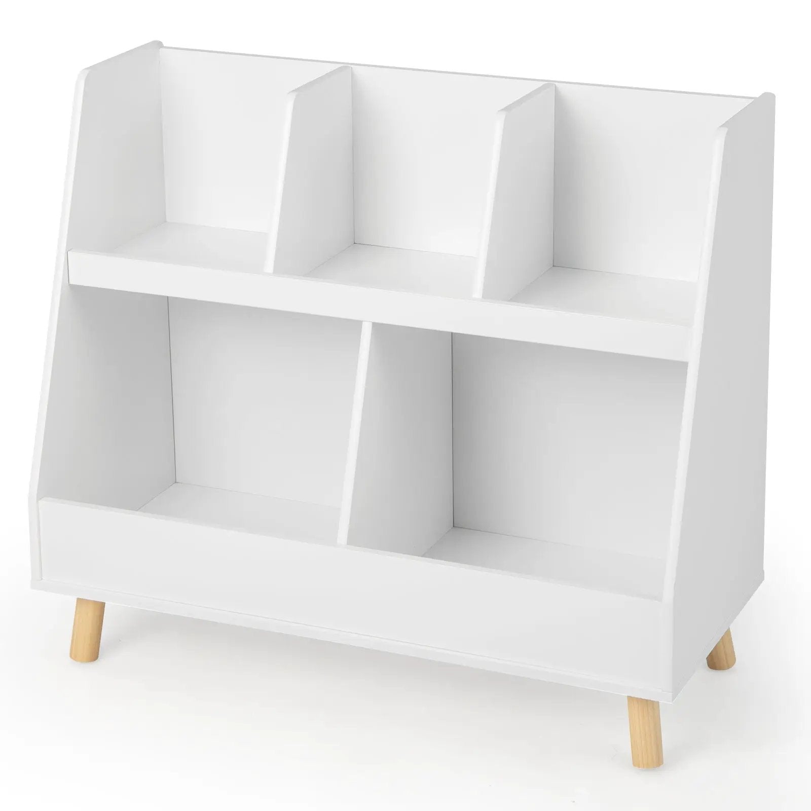 5-Cube Kids Bookshelf and Toy Organizer with Anti-Tipping Kits by DirectDeals