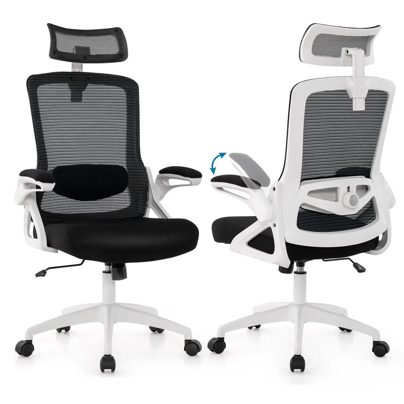 Adjustable Swivel Task Chair Ergonomic Office Chair with Adjustable Lumbar Support by DirectDeals