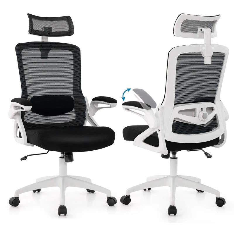 Adjustable Swivel Task Chair Ergonomic Office Chair with Adjustable Lumbar Support by DirectDeals