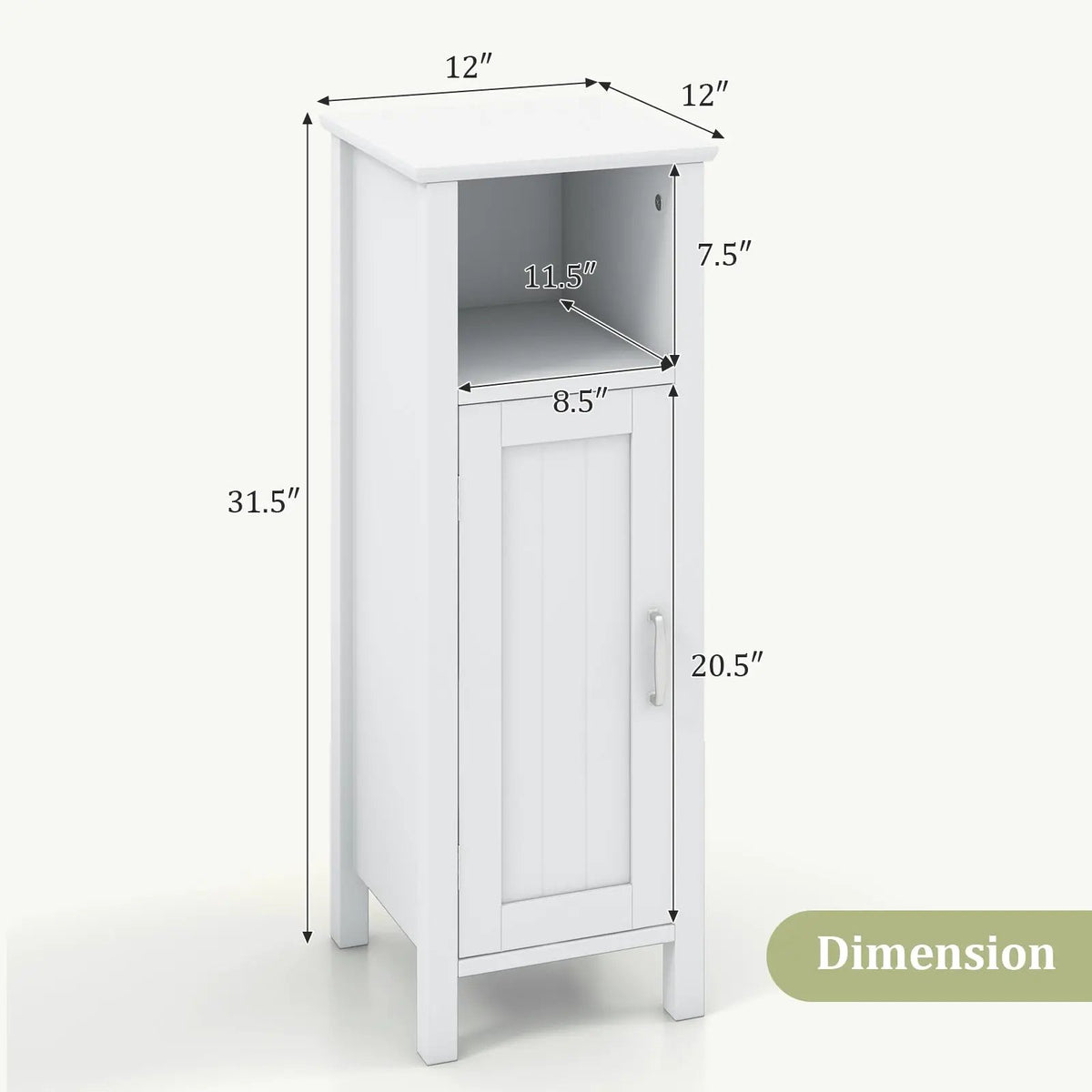 Bathroom Storage Organizer with 2-Tier Cabinet by DirectDeals